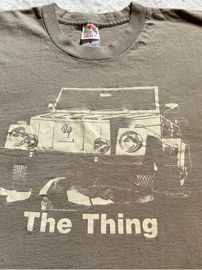 Vintage Volkswagen 'The Thing' Graphic Tee - Taupe Mens large